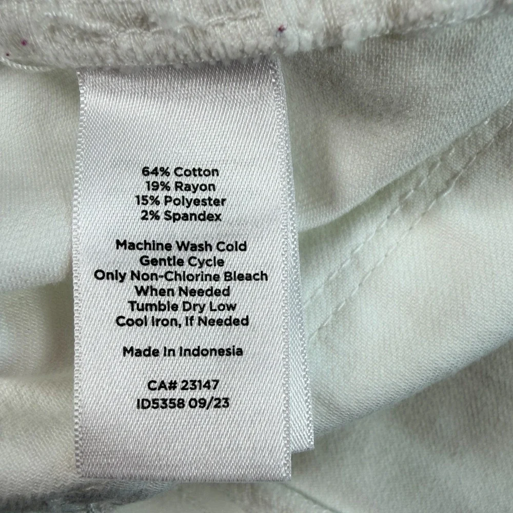 Talbots Womens Cropped Jeggings‎ Plus Size 22W White Stretch Casual Chic Coastal
